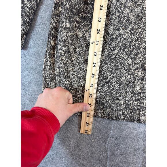 Glimmer By J.J. Basics Long Cardigan Womens L Marled Knit Shawl Asymmetric Coat - Picture 5 of 6